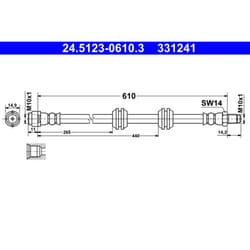 Flexible de frein ATE 24.5123-0610.3