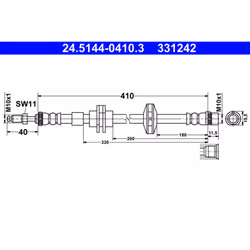 Flexible de frein ATE 24.5144-0410.3