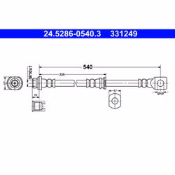 Flexible de frein ATE 24.5286-0540.3