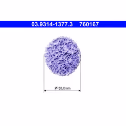 Disque de nettoyage, moyeu de roue ATE 03.9314-1377.3