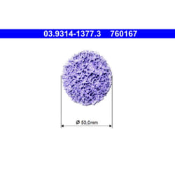 Disque de nettoyage, moyeu de roue ATE 03.9314-1377.3