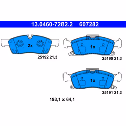 Jeu de plaquettes de frein ATE 13.0460-7282.2, avant