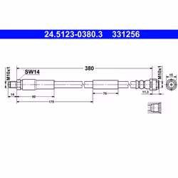 Flexible de frein ATE 24.5123-0380.3