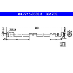 Flexible de frein ATE 83.7715-0380.3