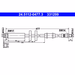 Flexible de frein ATE 24.5112-0477.3