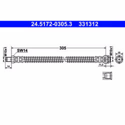 Flexible de frein ATE 24.5172-0305.3
