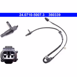 Capteur, vitesse de roue ATE 24.0710-5007.3 gauche