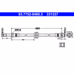 Flexible de frein ATE 83.7752-0460.3
