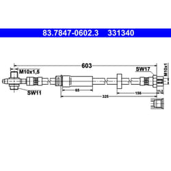 Flexible de frein ATE 83.7847-0602.3