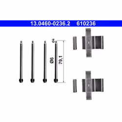 Kit d'assemblage, plaquette de frein ATE 13.0460-0236.2
