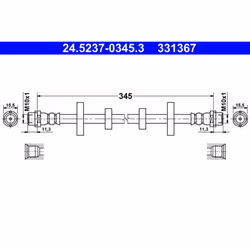 Flexible de frein ATE 24.5237-0345.3