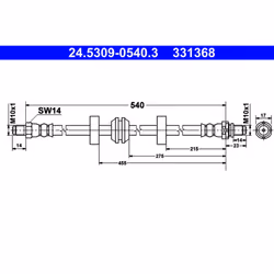 Flexible de frein ATE 24.5309-0540.3
