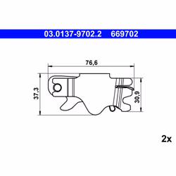 Kit de réparation, embrayage automatique ATE 03.0137-9702.2
