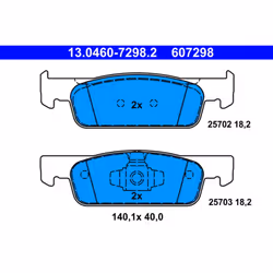 Jeu de plaquettes de frein ATE 13.0460-7298.2, avant