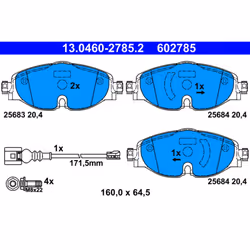 Jeu de plaquettes de frein ATE 13.0460-2785.2, avant