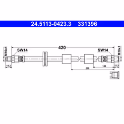 Flexible de frein ATE 24.5113-0423.3