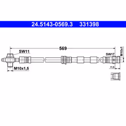 Flexible de frein ATE 24.5143-0569.3