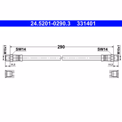 Flexible de frein ATE 24.5201-0290.3