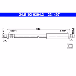 Flexible de frein ATE 24.5102-0304.3