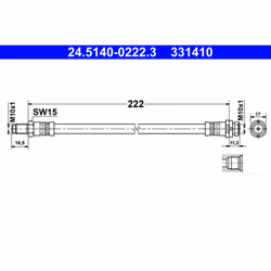 Flexible de frein ATE 24.5140-0222.3