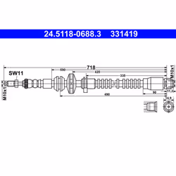 Flexible de frein ATE 24.5118-0688.3