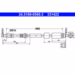 Flexible de frein ATE 24.5169-0590.3