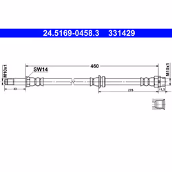 Flexible de frein ATE 24.5169-0458.3