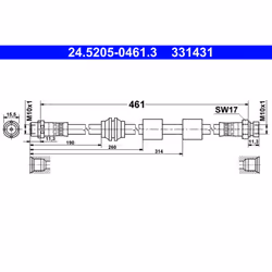 Flexible de frein ATE 24.5205-0461.3