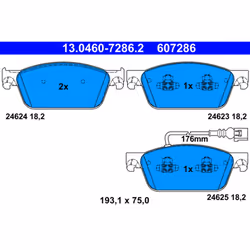 Jeu de plaquettes de frein ATE 13.0460-7286.2, avant