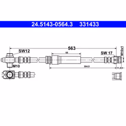 Flexible de frein ATE 24.5143-0564.3