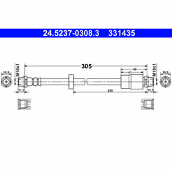 Flexible de frein ATE 24.5237-0308.3