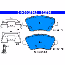 Jeu de plaquettes de frein ATE 13.0460-2784.2, avant
