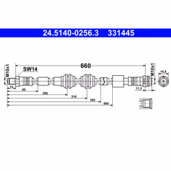 Flexible de frein ATE 24.5140-0256.3