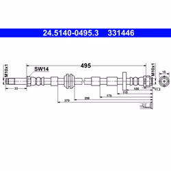Flexible de frein ATE 24.5140-0495.3