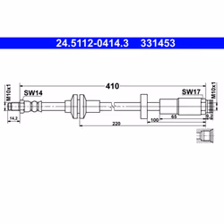 Flexible de frein ATE 24.5112-0414.3