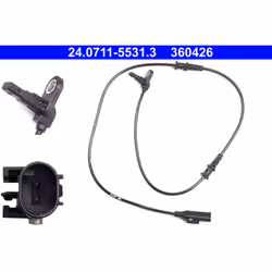 Capteur, vitesse de roue ATE 24.0711-5531.3