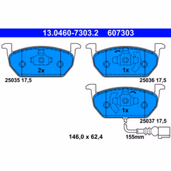 Jeu de plaquettes de frein ATE 13.0460-7303.2, avant