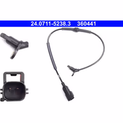 Capteur, vitesse de roue ATE 24.0711-5238.3