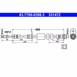Flexible de frein ATE 83.7769-0398.3