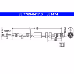Flexible de frein ATE 83.7769-0417.3