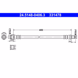 Flexible de frein ATE 24.5148-0406.3