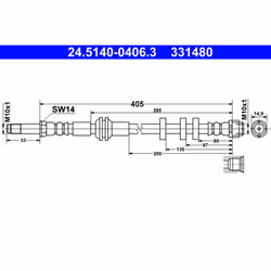 Flexible de frein ATE 24.5140-0406.3