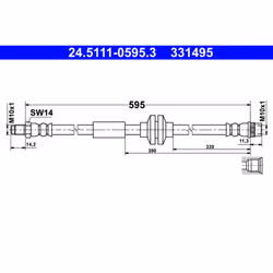 Flexible de frein ATE 24.5111-0595.3 - Vue supplémentaire 2