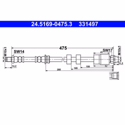 Flexible de frein ATE 24.5169-0475.3