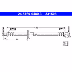Flexible de frein ATE 24.5169-0480.3
