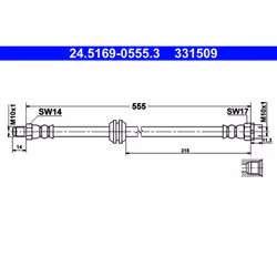 Flexible de frein ATE 24.5169-0555.3