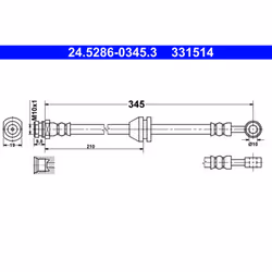 Flexible de frein ATE 24.5286-0345.3