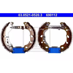 ATE Original TopKit 03.0521-0520.3 Kit de freins, freins à tambours avec cylindre de roue, avec accessoires FIAT: Panda II 5 portes, 500 3 portes