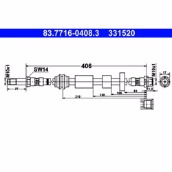 Flexible de frein ATE 83.7716-0408.3