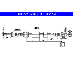 Flexible de frein ATE 83.7716-0408.3